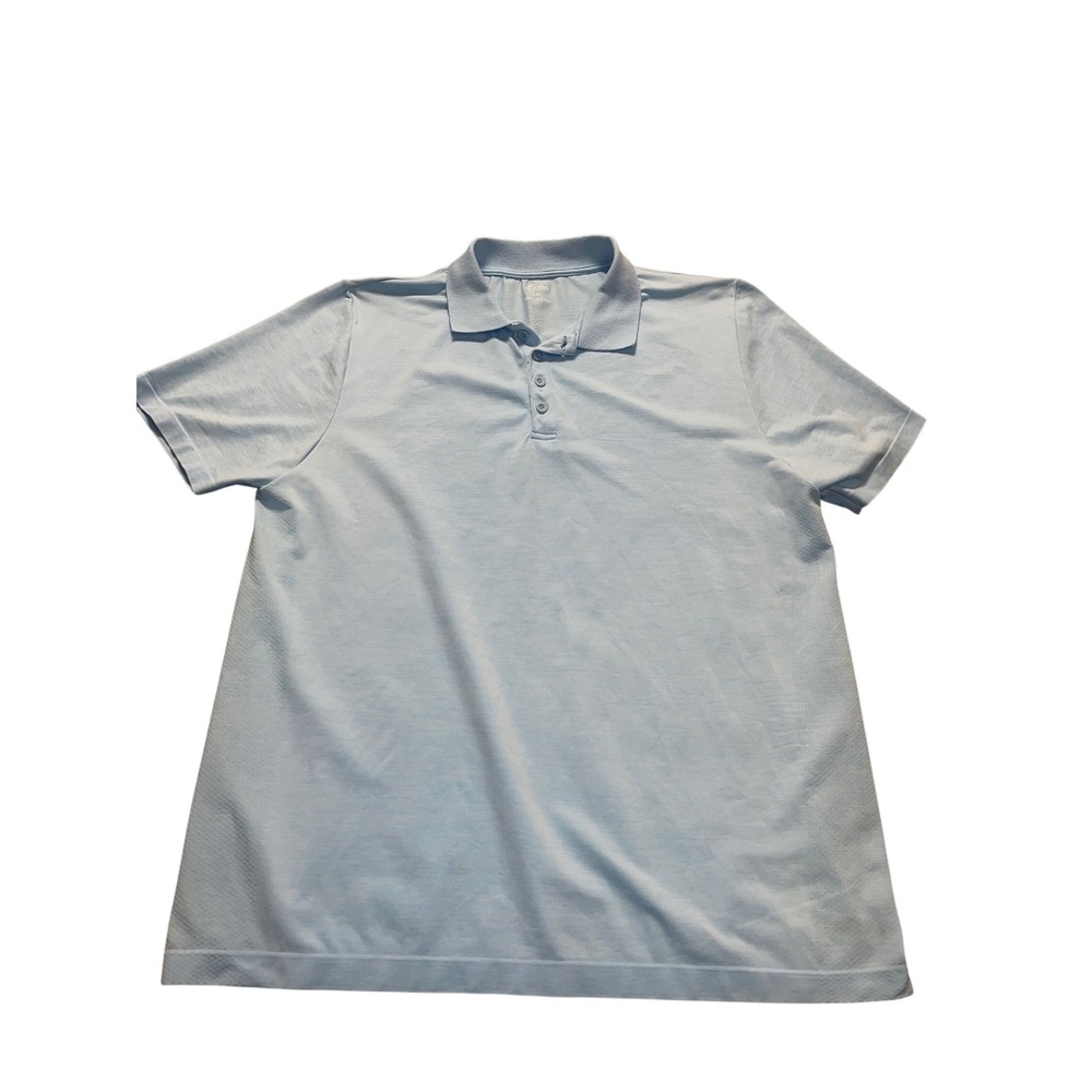 Zyia Active Polo Shirt Womens XL Light Blue Good Short Sleeve Performance Top